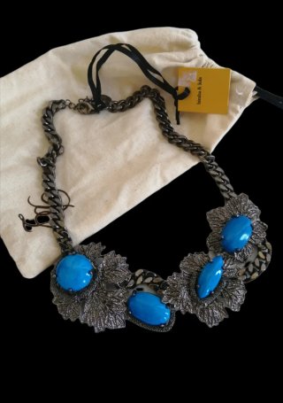 Collar Bimba y Lola Turquesa y Plata