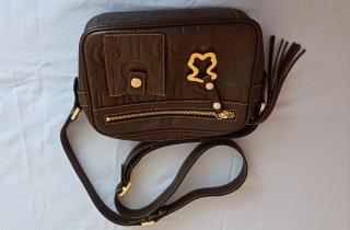 Bolso bandolera Tous marrón con logo