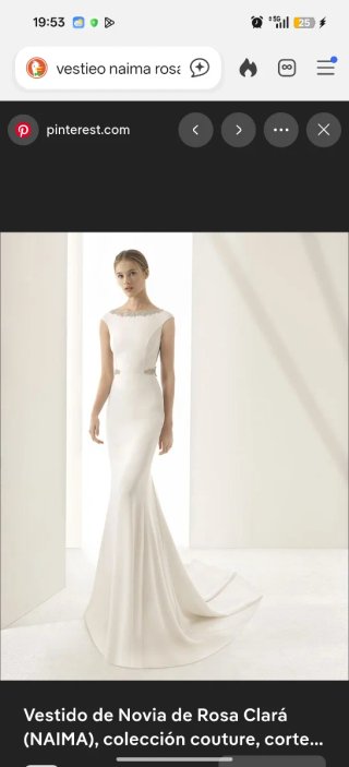 Vestido de novia marca rosa clará