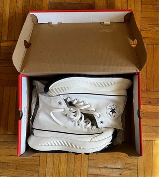 Converse Chuck 70 AT-CX Hi blancas con plataforma