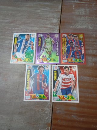 5 cromos Liga Adrenalyn 2016-2017