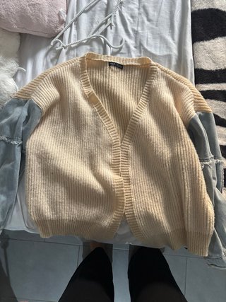 Cazadora de punto y denim H&M