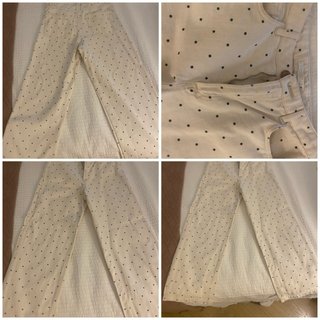 Pantalón Zara Blanco con Lunares Negros