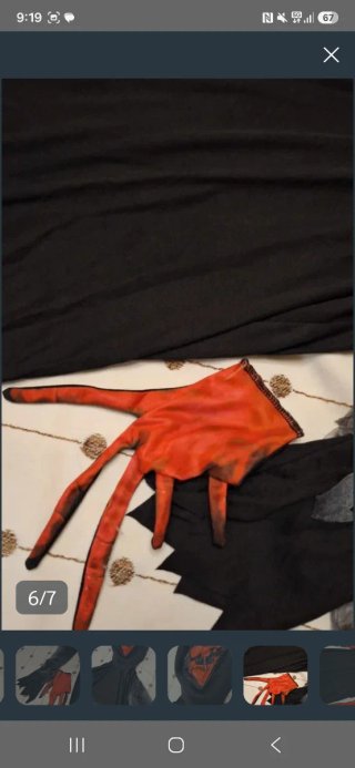 Disfraz Terror. Mascara, tunica, capucha y guantes