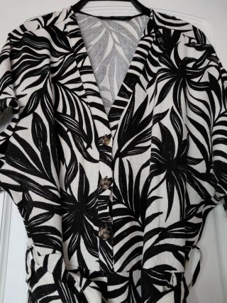 Mono Zara estampado hojas