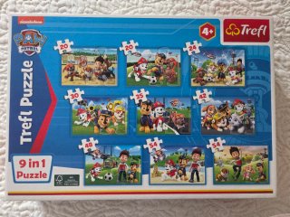 Set de 9 Puzzles Patrulla Canina nuevo