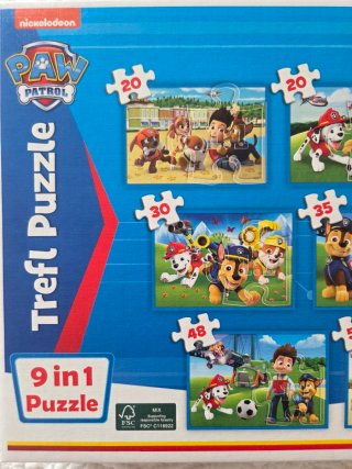 Set de 9 Puzzles Patrulla Canina nuevo