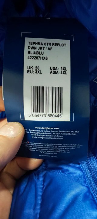 Chaqueta de plumas Berghaus Tephra Mujer Azul