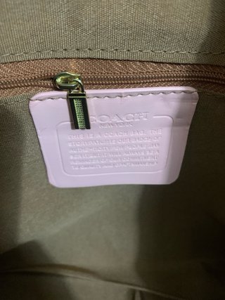 Bolso Coach Beige y Rosa