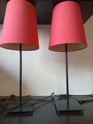 2 Lámparas Ikea Rojas y Negras