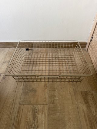 2 cestos/cajones metálicos IKEA PAX beige