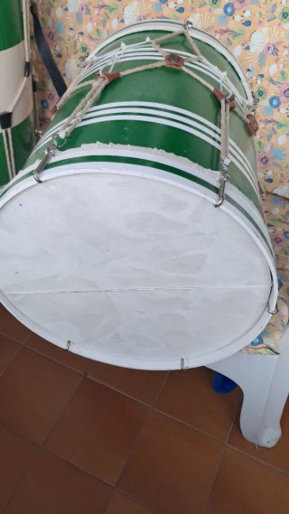 Tambor Rociero Verde y Blanco