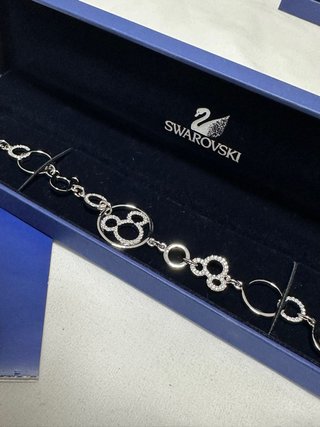 Pulsera Mickey Swarovski Plata