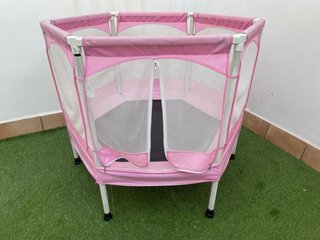 Cama elástica infantil rosa