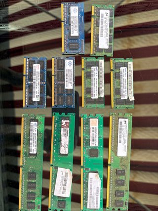 Lote 10 Memorias RAM DDR2 y DDR3