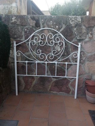 Cabecero de Forja Blanco 150cm