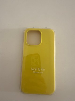 Funda Silicona Amarilla para iPhone 13 Pro