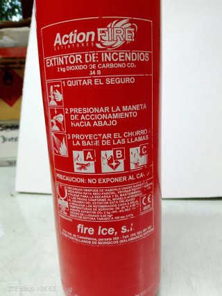 Extintor CO2 de 3kg marca Action FIRE