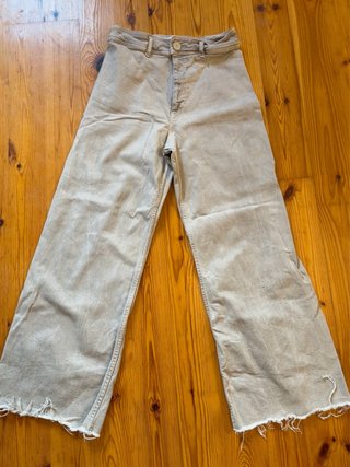 Pantalones Culotte Zara Beige