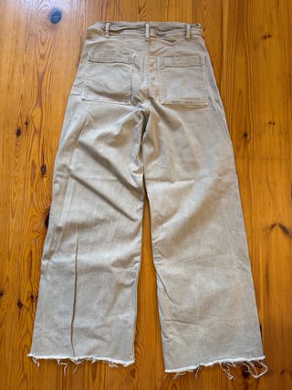 Pantalones Culotte Zara Beige