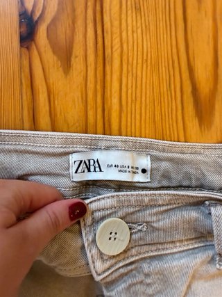 Pantalones Culotte Zara Beige