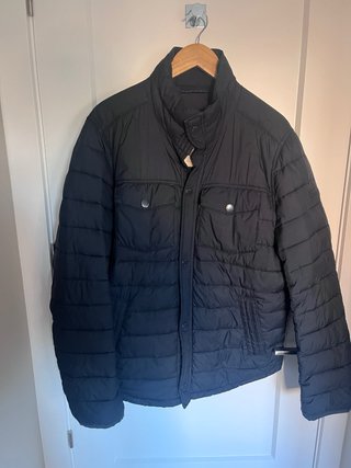 Chaquetón Acolchado Azul Hollister