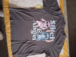 Camiseta de Stitch y Angel. Camisetas por separado