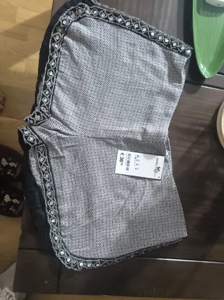 Shorts SUITEBLANCO negros con pedrería