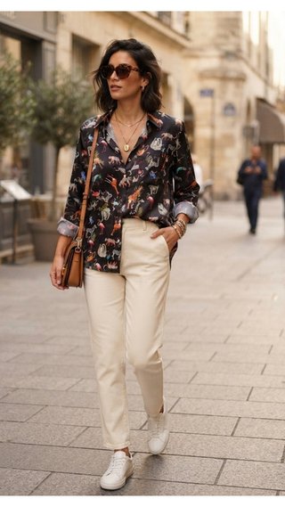 Camisa estampada animal print