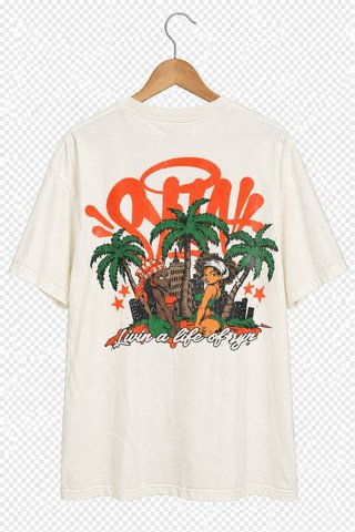 Camiseta Syna World Beige Estampada