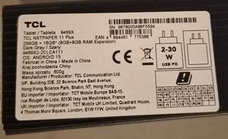 Tablet TCL NXTPAPER 11 Plus 256GB Grigio Scuro
