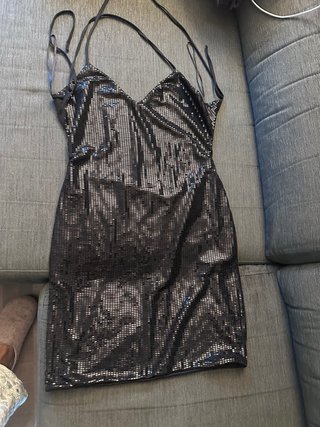 Vestido de fiesta Bershka negro