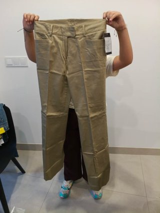 Pantalón vestir beige mujer T38