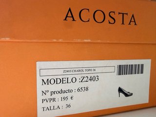 Zapatos tacón charol Acosta verde topo talla 36