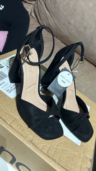 Sandalias New Look Tacón Negro