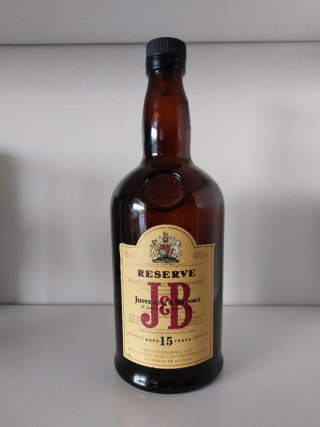 Bottiglia di whisky J&B Reserve 15 anni (VUOTA)