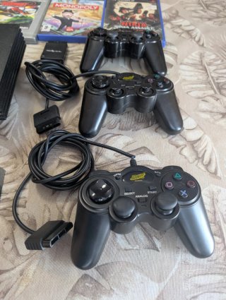 Sony PlayStation 2 Fat PS2 + 3 mandos + 10 jueg