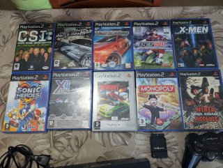 Sony PlayStation 2 Fat PS2 + 3 mandos + 10 jueg