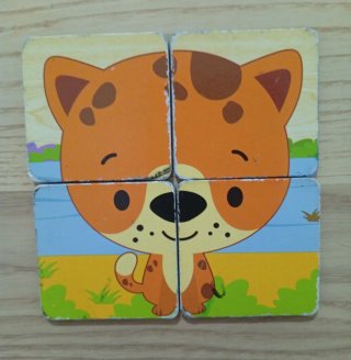 Baberos Desechables y Puzzle Animales