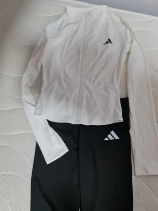 Conjunto Deportivo Adidas Blanco y Negro