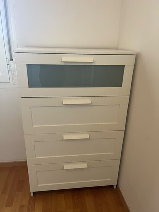 Cómoda de 4 cajones blanca