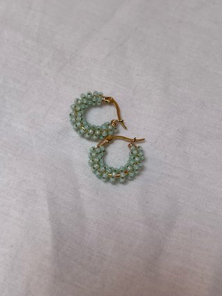 Orecchini a cerchio Candy latte menta