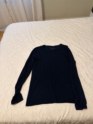 Camiseta Manga Larga Azul Oscuro