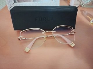 Gafas Furla Originales Rosa y Dorado con Funda