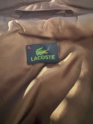 Chaleco de Acolchado Lacoste Marrón Talla XL