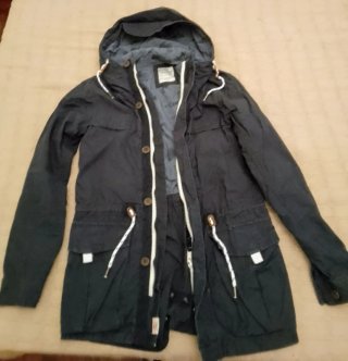 Parka de entretiempo azul