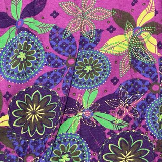 Camiseta sin mangas morada con flores, talla 42-44