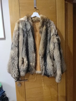 Chaquetón reversible piel zorro  auténtica, vintag