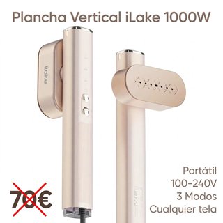 ★ Plancha Vapor Portátil 3 en 1, 1000W, iLake
