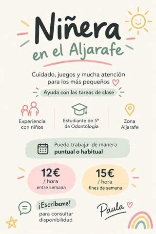 Servicio de niñera